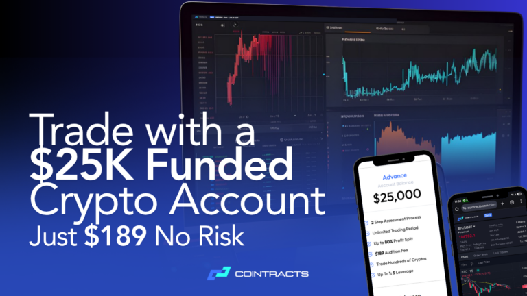 25K funded crypto account pricing from Cointracts
